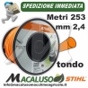 Filo nylon Stihl tondo arancio mm. 2,4 x 253 mt. 00009302246 decespugliatore