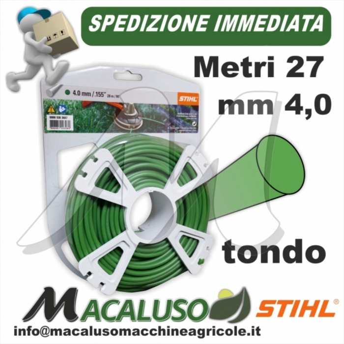 Filo nylon Stihl tondo da mm.4,0 x 28 mt 00009303607 decespugliatore