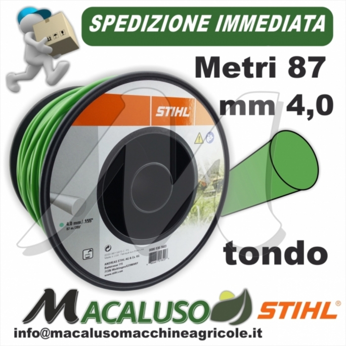 Filo nylon Stihl tondo mm.4,0 x 90 metri 00009303603 decespugliatore