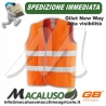 Gilet da lavoro alta visibilità arancio dpi fluorescente rifrangente catarifrangente new way 422035