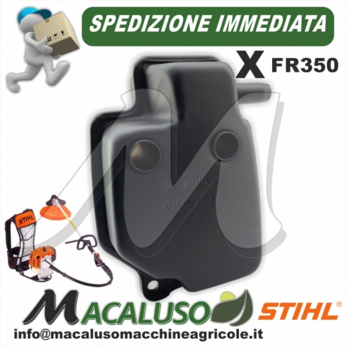 Marmitta per decespugliatore spalleggiato Stihl FR350 (vedi migliori dettagli)