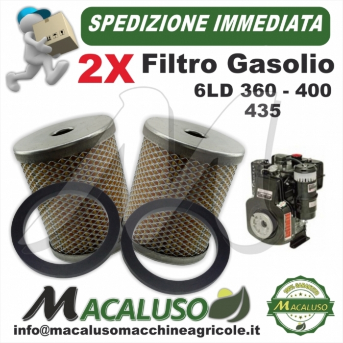 2 pezzi filtro nafta motore lombardini 6LD 360 400 435 520 530 cartuccia gasolio 6ld360 6ld400 6ld435