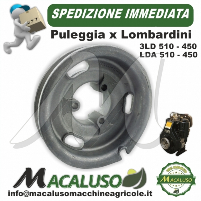 Puleggia avviamento motore Lombardini 3LD 510 450 LDA 510 450