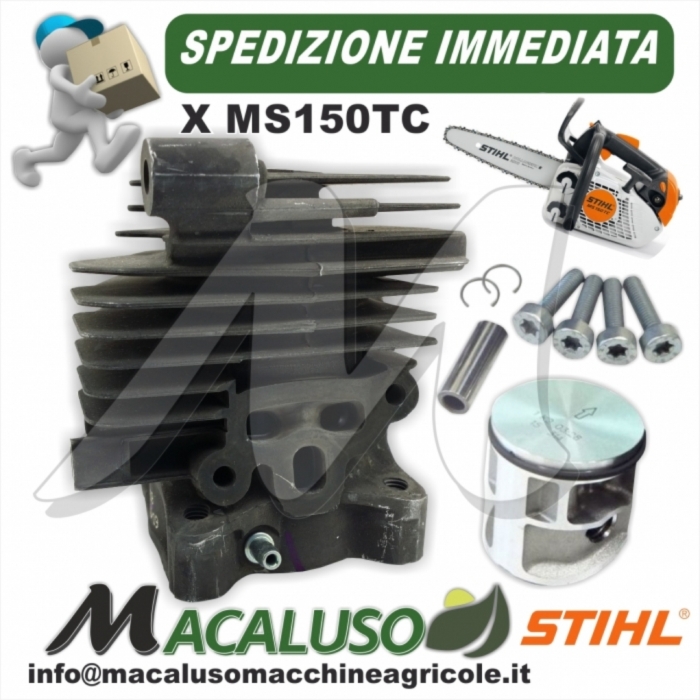 Cilindro con pistone per motosega Stihl MS 150 d.34 art.11460201200