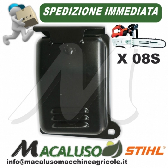 Marmitta motosega Stihl 08 SE 08 SEQ 11081400600 scarico silenziatore