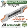 Affilatore 2 in 1 Stihl catena motosega 1/4 e 3/8 picco lima 4 mm. tondino 56057504303