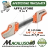 Affilatore 2 in 1 Stihl catena motosega 1/4"P lima 3,2 mm. tondino 56057504306 ms150tc
