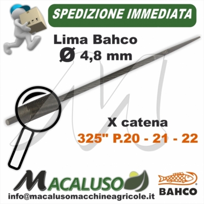Lima o Tondino Bahco 5/32 mm.4,0 (vedi migliori dettagli)