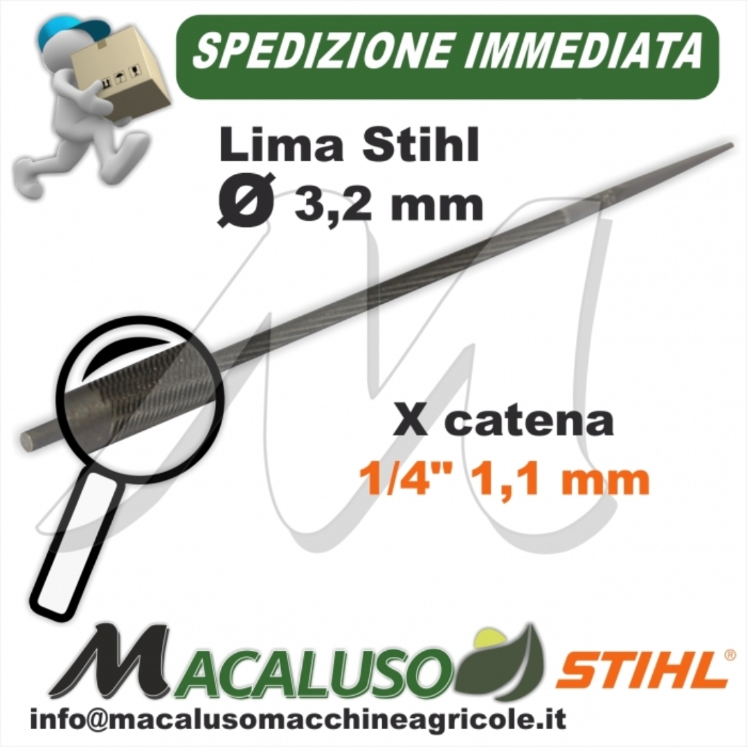 Lima o Tondino Stihl 27/32 mm.3,2 affilatura catena motosega