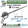 Lima o Tondino Vallorbe 7/32 mm. 5,5 affilatura catena motosega