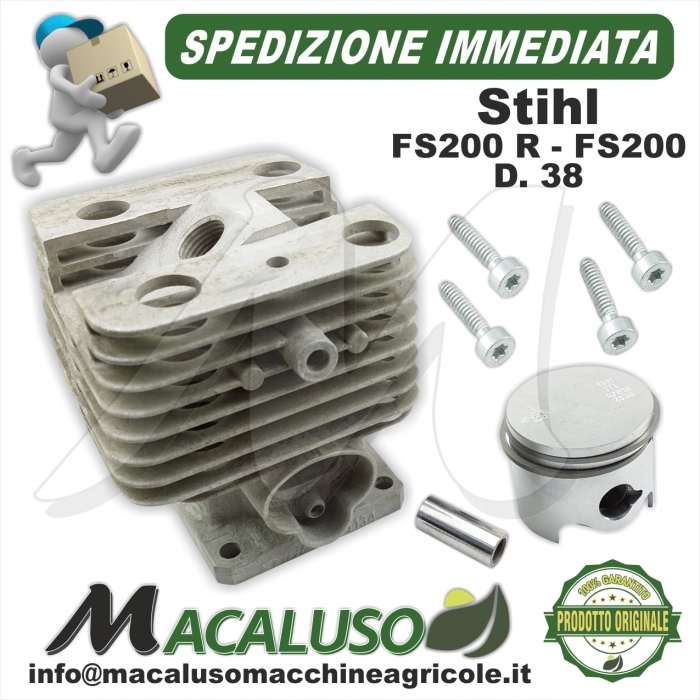 Cilindro pistone decespugliatore Stihl FS200 FS200R d. 38 gruppo termico FS 200 R 41340201212