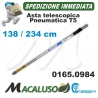 Asta Campagnola telescopica cm. 138 - 234 in alluminio innesto rubinetto impugnatura filettata