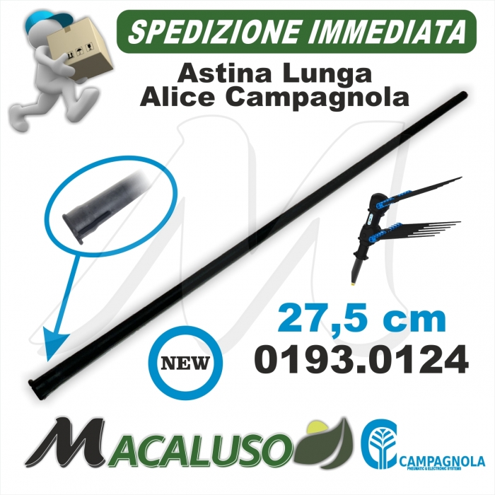 Rebbio lungo stampato azzurro per abbacchiatore Alice Campagnola art.0193.0124 astina