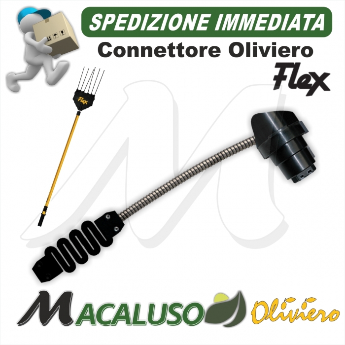 Connettore con 1M di cavo per abbacchiatore Oliviero Flex, art.A002-FTM agritec