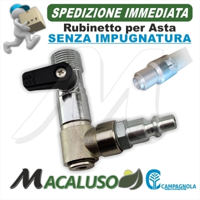 Rubinetto per asta pneumatica alluminio o carbonio senza impugnatura Campagnola PACK0905
