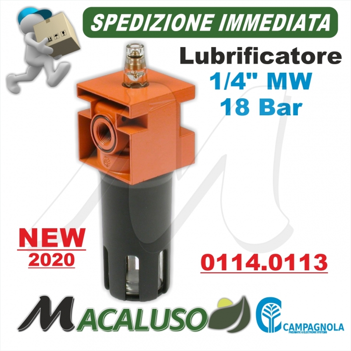 Lubrificatore ad olio 1/4" F. per moto compressore Campagnola Hobby Professional kit sistema lubrificazione 0114 0113