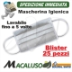 Protezione naso bocca lavabile 5 volte blister 25 pz OEKO-TEX