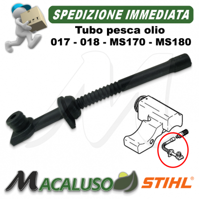Tubo pesca olio motosega Sthil MS170 MS180 017 018 11306479400 pescante