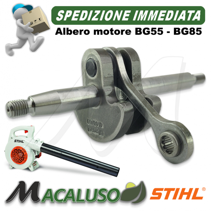 Albero motore soffiatore tagliasiepi Stihl BG55 BG65 SH55 SH85 42290300400 albero a gomiti