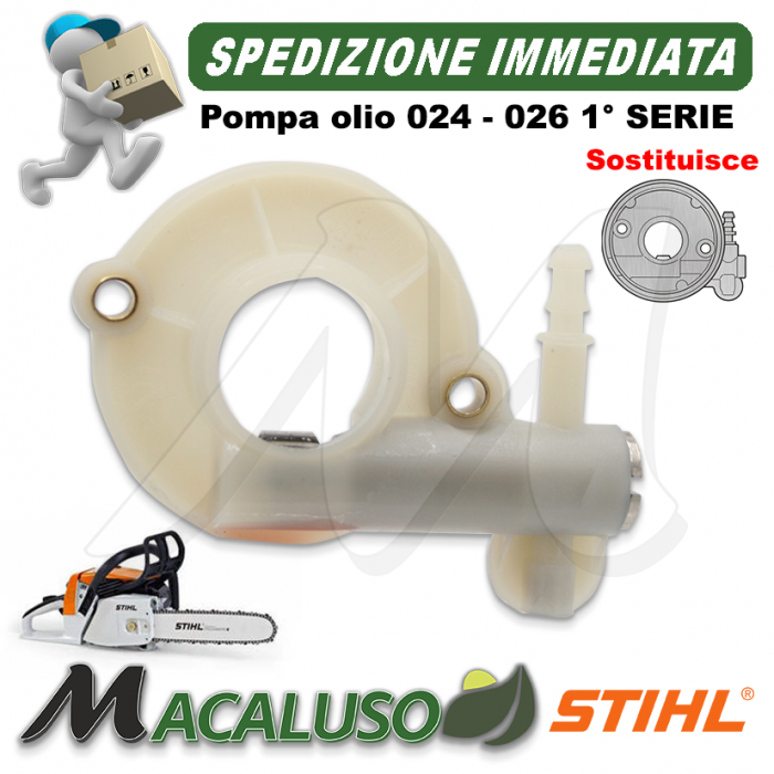 Pompa olio Motosega Stihl 024-026-MS240-MS260 Art.11216403202