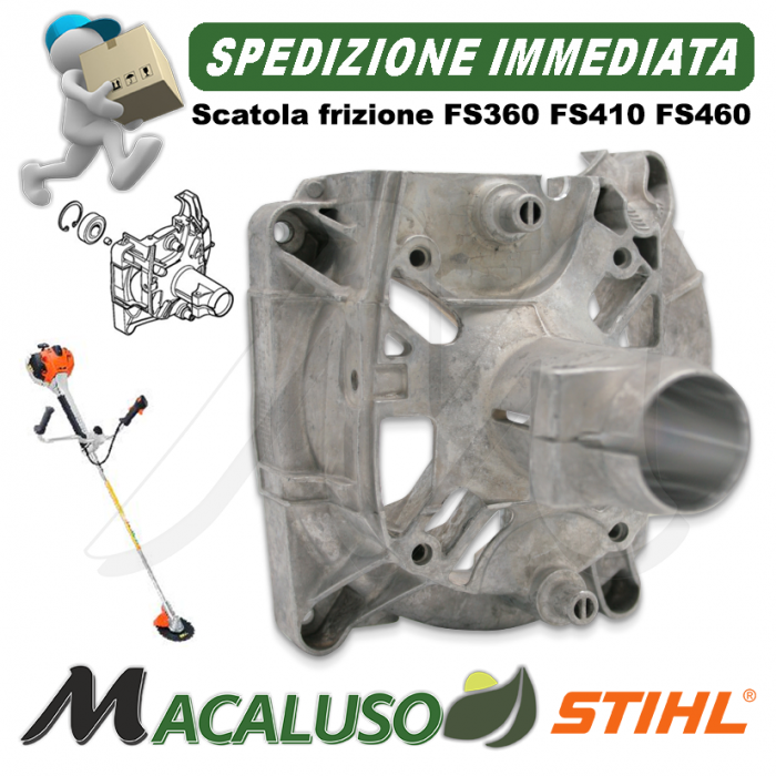 Scatola frizione completa di cuscinetto decespugliatore Stihl FS360 FS410 FS460 carter 41471600615