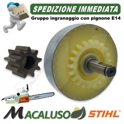 Gruppo ingranaggio pignone corona elettrosega Stihl E14 campana 12060071002