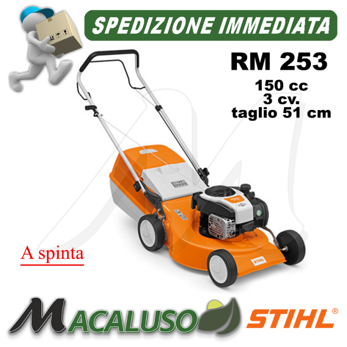 Rasaerba Stihl 4 tempi benzina RM 253 a spinta tosaerba taglia erba RM253