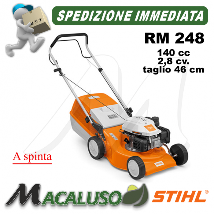 Rasaerba Stihl 4 tempi benzina RM 248 a spinta tosaerba taglia erba RM248
