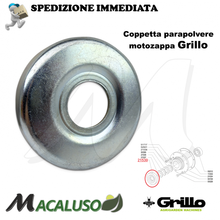 Coppetta parapolvere foro 30 x motozappa Grillo e simili