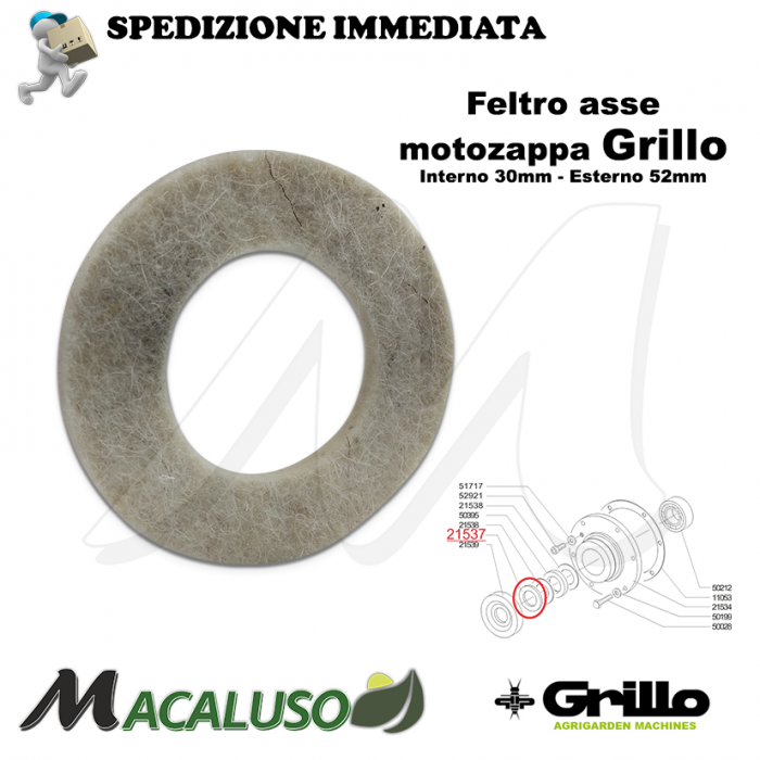 Coppetta parapolvere motozappa Grillo 4500 11500 12000 coperchio paraolio fresa