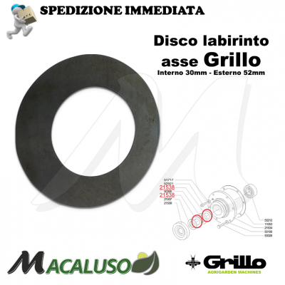 Disco labirinto motozappa Grillo motocoltivatore lamella spessore rasamento