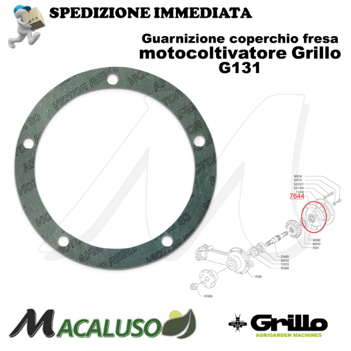 Guarnizione coperchio fresa motocoltivatore Grillo 12000
