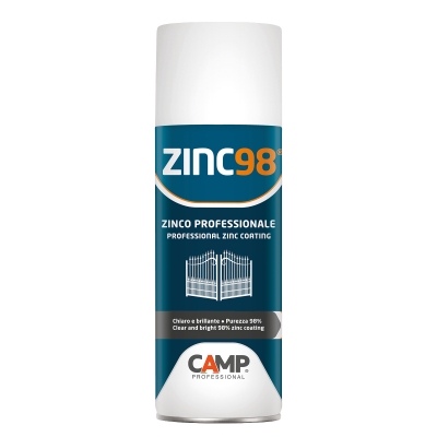 Spray Zinc98 Camp 400 ml zinco liquido a freddo vernice antiruggine bomboletta