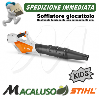 Soffiatore giocattolo Stihl bambino modellino spingi foglie kids regalo batteria akku