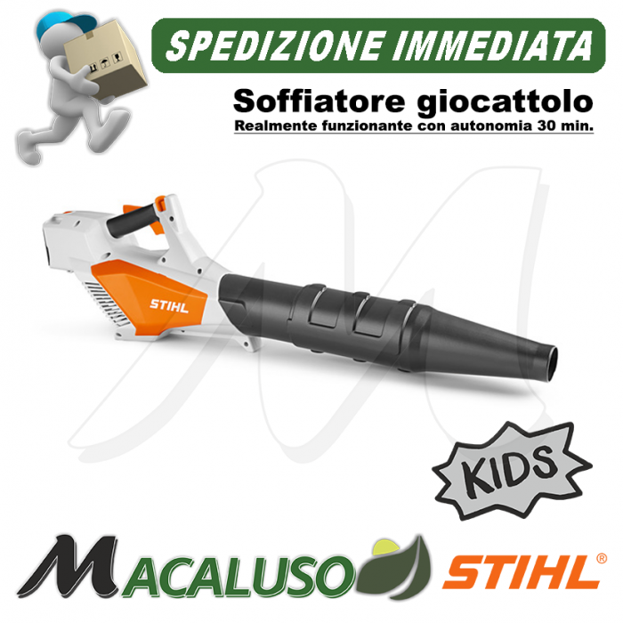 Soffiatore giocattolo Stihl bambino modellino spingi foglie kids regalo batteria akku