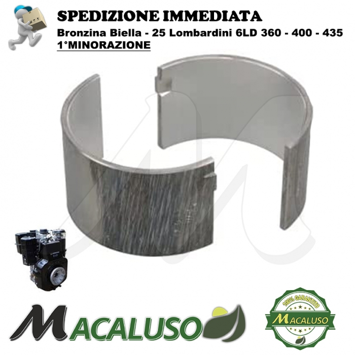 Bronzina biella 1 minorazione -25 ad. motore Lombardini 6LD360 6LD400 503 520 530