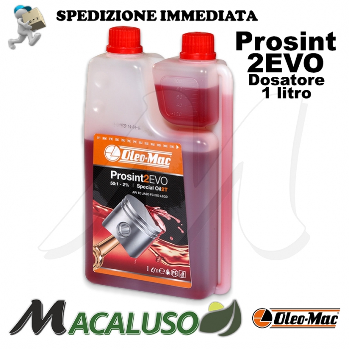Olio miscela Oleo Mac Prosint 2EVO dosatore semi sintetico motosega decespugliatore soffiatore tagliasiepe