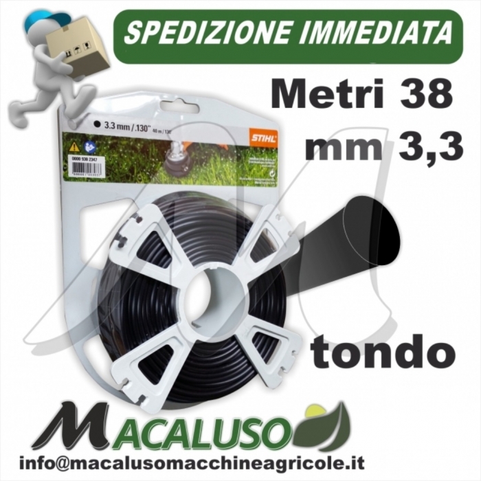 Filo nylon Stihl tondo da mm.3,3 x 40 mt 00009302347 decespugliatore