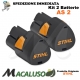 BATTERIA GTA26 POTATORE STIHL TAGLIABORDI HSA26 PEZZI 2 ACCUMULATORE AS2 IONI DI LITIO EA024006500