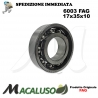Cuscinetto a sfera 6003 Fag diametro interno 17 mm esterno 35 mm spessore 10 mm radiale