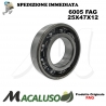Cuscinetto a sfera 6005 Fag diametro interno 25 mm esterno 47 mm spessore 12 mm radiale