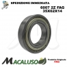 Cuscinetto a sfera 6007 2Z Fag diametro interno 35 mm esterno 62 mm spessore 14 mm radiale