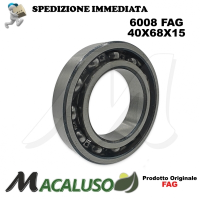 Cuscinetto a sfera 6008 Fag diametro interno 40 mm esterno 68 mm spessore 15 mm radiale