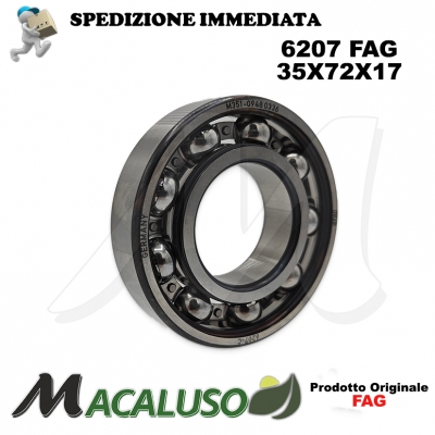 Cuscinetto a sfera 6207 Fag diametro interno 35 mm esterno 72 mm spessore 17 mm radiale