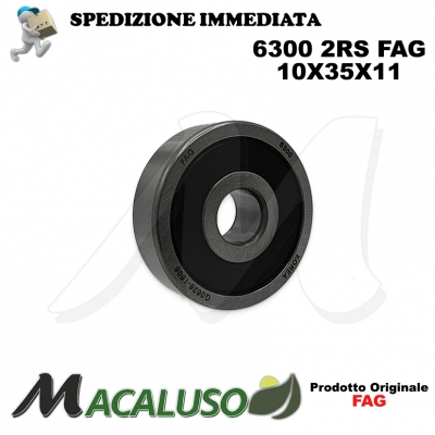 Cuscinetto a sfera 6300 2RS Fag diametro interno 10 mm esterno 35 mm spessore 11 mm radiale