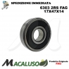 Cuscinetto a sfera 6303 2RS Fag diametro interno 17 mm esterno 47 mm spessore 14 mm radiale
