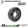 Cuscinetto a sfera 6305 Fag diametro interno 25 mm esterno 62 mm spessore 17 mm radiale