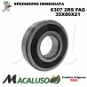 Cuscinetto a sfera 6307 2RS Fag diametro interno 35 mm esterno 80 mm spessore 21 mm radiale