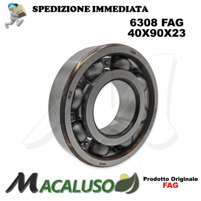 Cuscinetto a sfera 6308 Fag diametro interno 40mm esterno 90 mm spessore 23 mm radiale