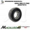 Cuscinetto a sfera 6204 2RS C3 Fag diametro interno 20 mm esterno 47 MM spessore 14 mm radiale alti regimi